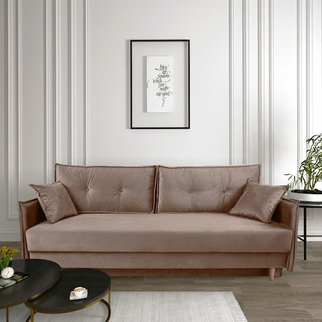 Sofa Designersofa SONDRE 3-Sitzer mit Schlaffunktion in div. Farbvarianten