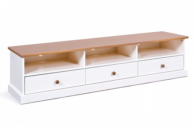 TV-Board Westerland 180 cm Kiefer weiß Lowboard im Landhausstil