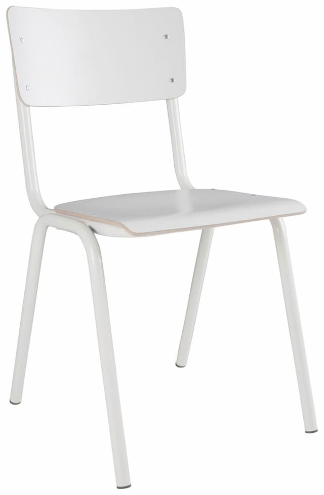 Stuhl Stapelstuhl BACK TO SCHOOL Weiß von ZUIVER