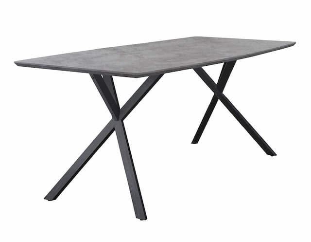 Esstisch HENK 160 x 90 cm Tischplatte in Beton-Optik