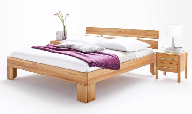 Massivholzbett NILAS Holzbett Kernbuche massiv geölt