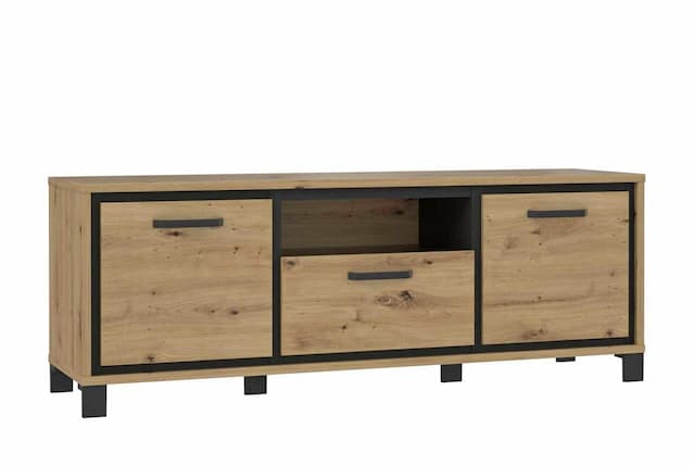 Lowboard TRONDHEIM Artisan Eiche / Schwarzeiche Optik von Forte