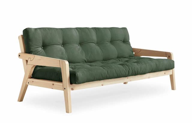 Sofabett Schlafsofa GRAB Gestell Kiefer mit klappbarer Rückenlehne