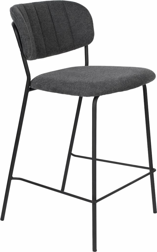 Hocker Tresenhocker JOLIEN BLACK DARK GREY