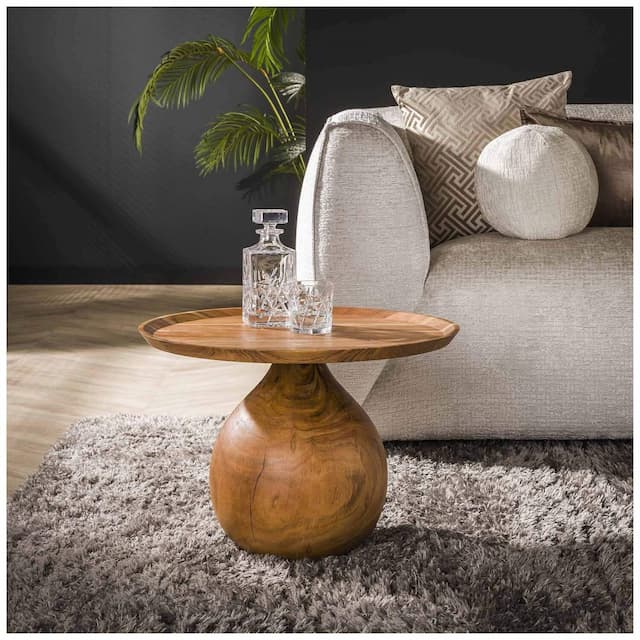 Couchtisch Beistelltisch APLAAT 60, Akazie Massiv lackiert