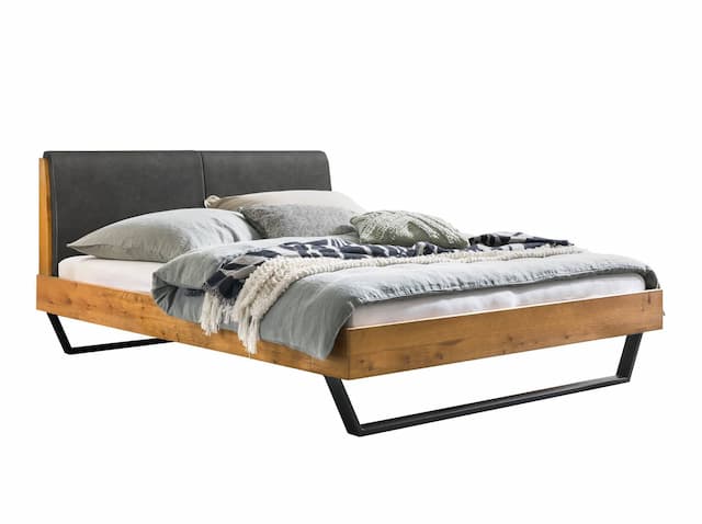 Hasena Bett PIETRO Wildeiche 180x200 Fuß 20 cm Kopfteil KUL Smoke