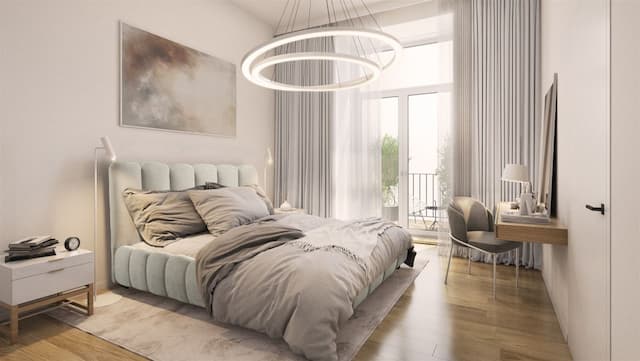 Polsterbett Doppelbett HEDA 160x200cm in Stoff Boston Lichtgrau