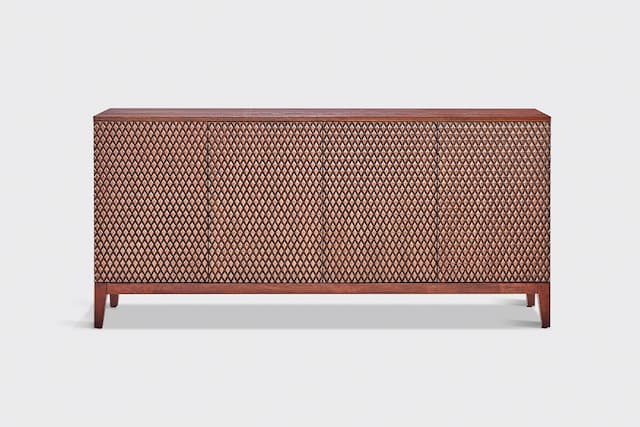 KAWOLA Sideboard COPAS 4 Türen Eiche furniert braun